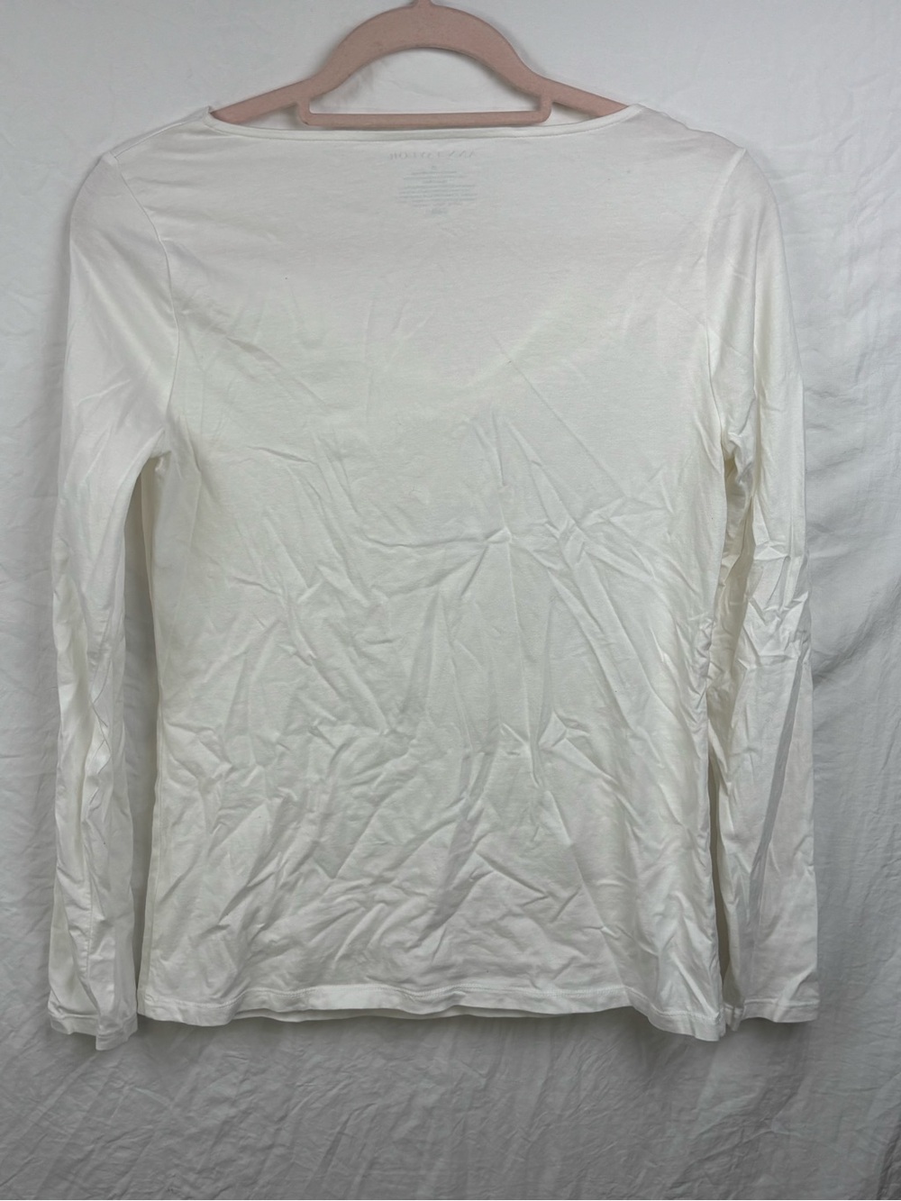 Ann Taylor Cream Cowl Neck Long Sleeve Top small - Picture 3 of 5